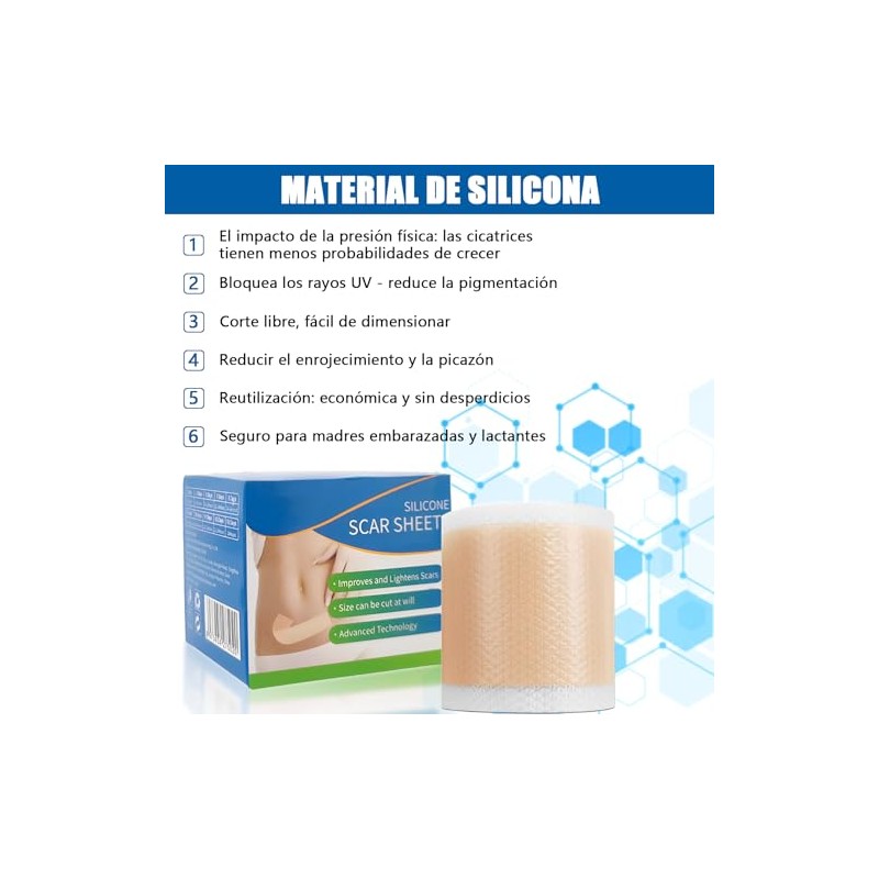 parches de silicona para cicatrices,cinta de silicona para cicatrices, elimina