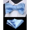 HISDERN Mens Paisley Jacquard Pocket Square Wedding Party Self Tie