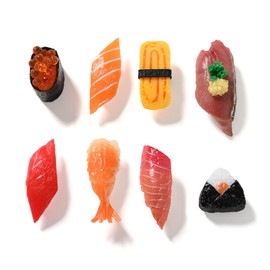 Cute Sushi Fridge Magnet Japanese Food Fun Magnets for Refrigerator Whiteboard, Fake Sushi Food Play Toys for Dollhouse Cake Kitchen Decoration Gifts(Sushi 1)