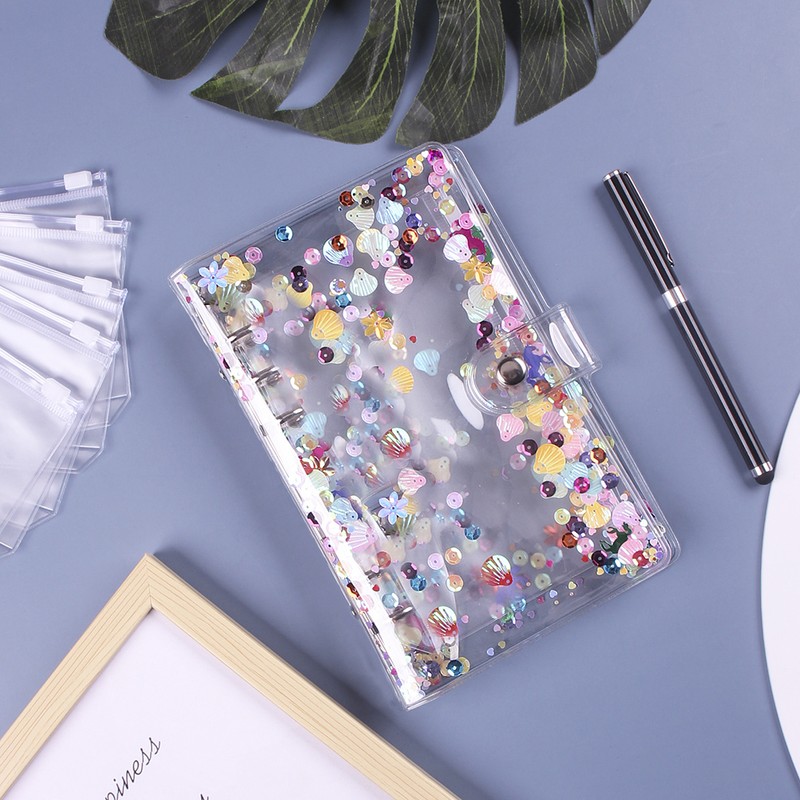 A6 Budget Binder Budget Planner with Clear Sequin Cover 8