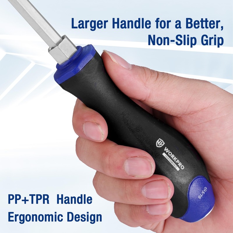 WORKPRO Magnetic Screwdriver Set 24-Piece, Go-Thru Screwdriver Set Kit with