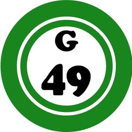 G 49 G49 Bingo Ball - 3 Pack Circle Stickers 3" x 3" - Hobby Number Board Lucky