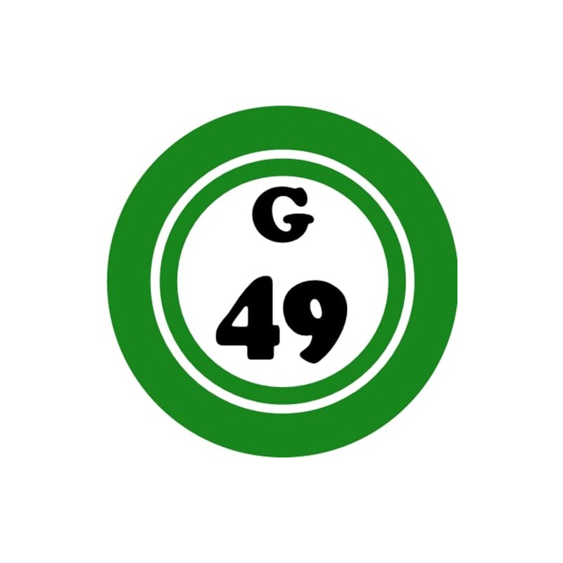 G 49 G49 Bingo Ball - 3 Pack Circle Stickers