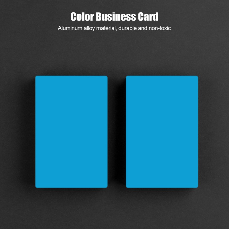 50Pcs Aluminium Alloy Business Card Exquisite Color Name Cards Business