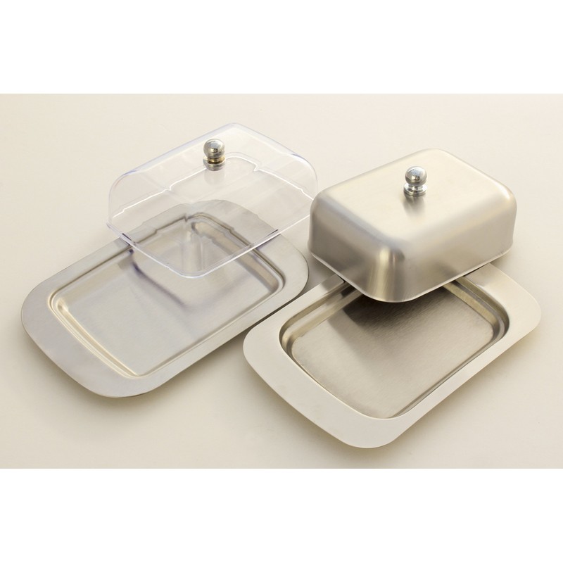 Zoie + Chloe Stainless Steel Butter Dish with Easy to