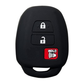 Key Fob Cover for Toyota Tundra: 3 Buttons Key Fob Case Fit for Toyota 4Runner Corolla Cross Prius C Tacoma Scion iQ tC xB xD Tundra 2013-2023丨Remote Protector HYQ12BDM 89071-0R040丨 (Black)