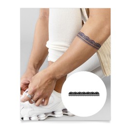 Inkbox Temporary Tattoos, Semi-Permanent Tattoo, One Premium Easy Long Lasting, Water-Resistant Temp Tattoo with For Now Ink - Lasts 1-2 Weeks, Through Line, 7 x 2 in