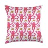 Pink Roller Monkey Funny Cute Rabbit monkey Throw Pillow