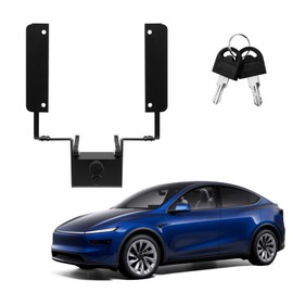 Heenvn 2026 - Soporte de matrícula frontal antirrobo mejorado para modelo Y Juniper, kit de montaje de placa de matrícula sin perforación para accesorios modelo Y Juniper 2025, sin marco calcomanía