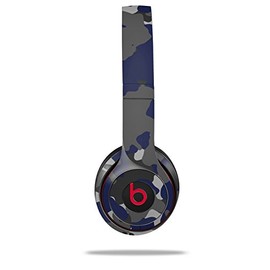 Skin Compatible with Beats Solo 4, Solo 3 and Solo 2 Wireless Headphones - WraptorCamo Old School Camouflage Camo Blue Navy - Decal Vinyl Wrap by WraptorSkinz (Headphones NOT Included)