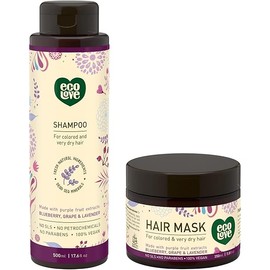 ecoLove Hair Mask for Dry Damaged Hair & Natural Shampoo for Dry Damaged Hair,Hair Mask for Color Treated Hair, No SLS or Parabens – with Natural Lavender Extract -Vegan and Cruelty-Free. 11.8 oz