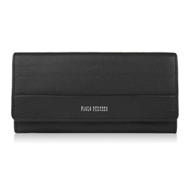 Women's wallet with RFID protection Large leather women's wallet genuine leather model Paolo Peruzzi AL-01 (Black)