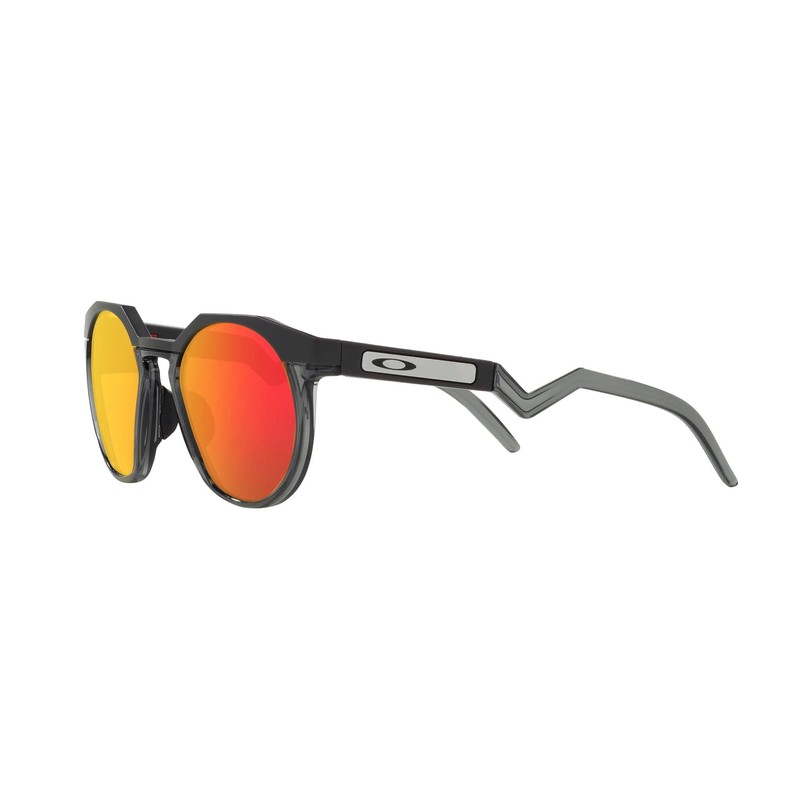 Oakley Mens OO9242 HSTN Round Sunglasses, Matte Carbon/Prizm Ruby, 52