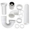 P Trap for Bathroom Sink, PVC Drain Pipe Kit 1-1/2"