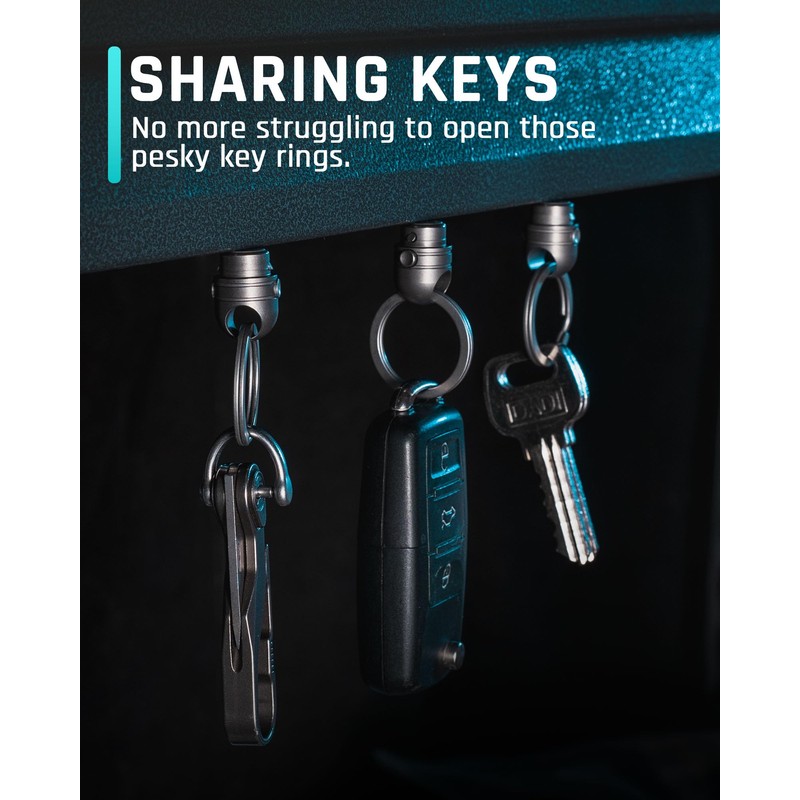 TISUR Titanium Quick Release Keychain, Retractable Key Chain Detachable Keychain