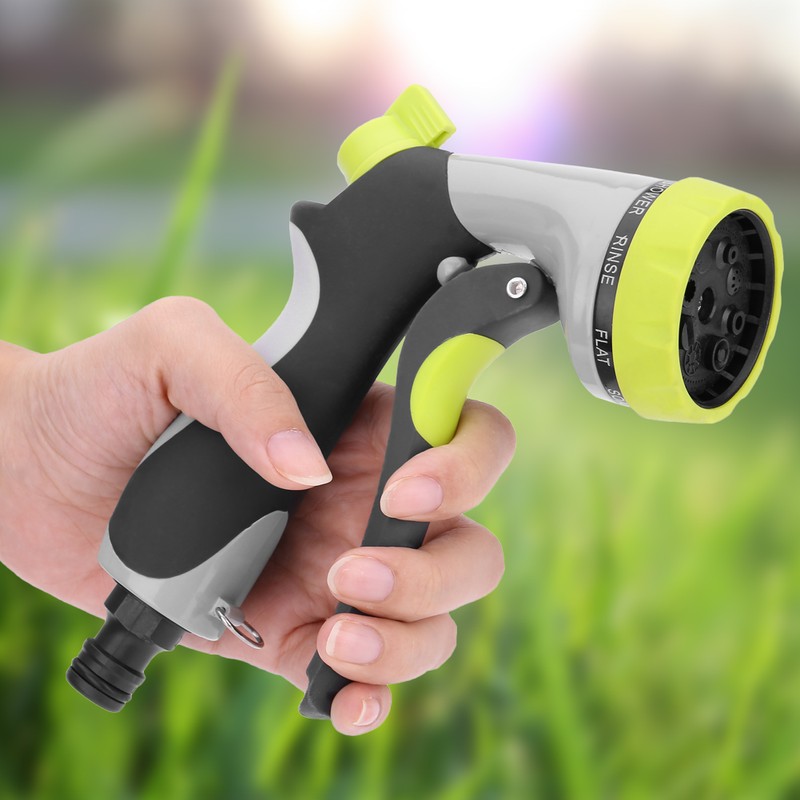 8 Patterns High Pressure Water Gun Head Hose Sprayer For