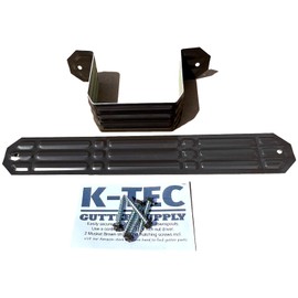 K-TEC GUTTER SUPPLY Downspout Straps (2"x3" downspout, Musket Brown) Aluminum Mounting Bracket with Color Matching 1" Screws