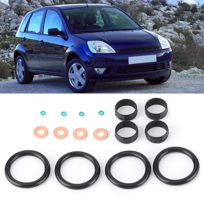 Terisass Fuel Injector Seal Kit Rubber Washer O-Ring Injector Seal