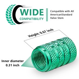 Ouzorp - Tapones de neumático de coche, 12 tapas de vástago de válvula, tapas universales de vástago de válvula de neumático para automóviles, SUV, bicicletas y bicicletas, camiones, motocicletas