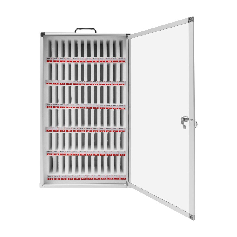 72 Slots Cell Phone Locker Portable Phone Storage Cabinet W/
