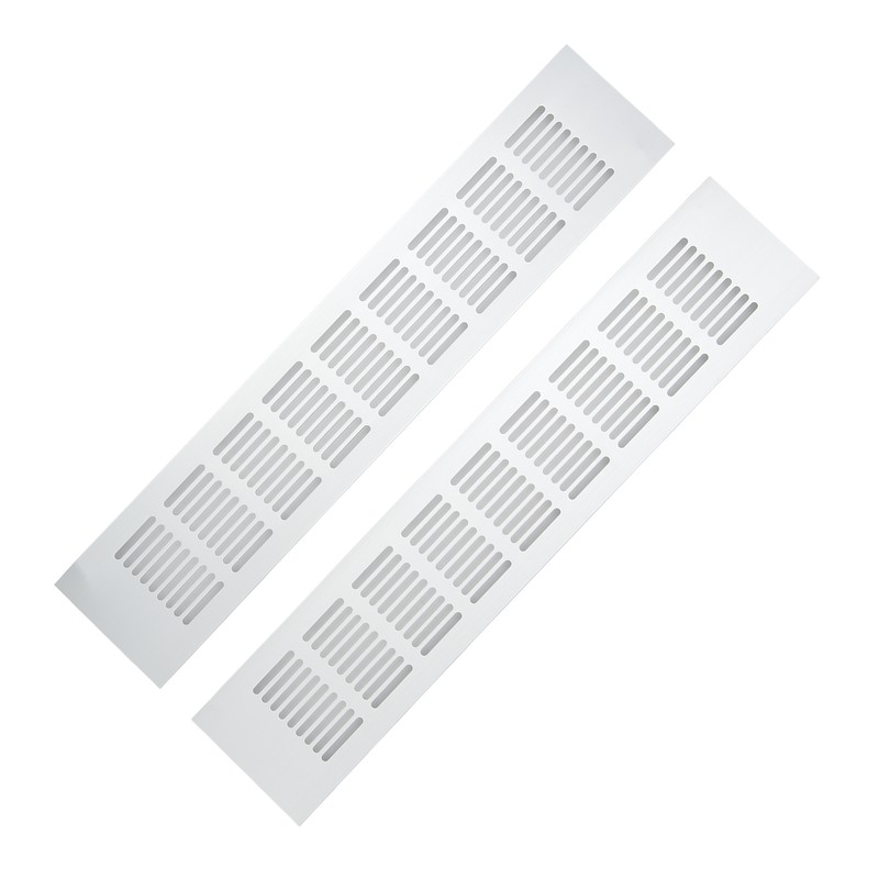2 Pcs Air Vent Ventilation Grille Aluminium Alloy Rectangular Vent