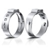 Alcyuh 50Pcs 32.9mm-36.1mm Single Ear Hose Clamp Crimp Clamps, Stainless