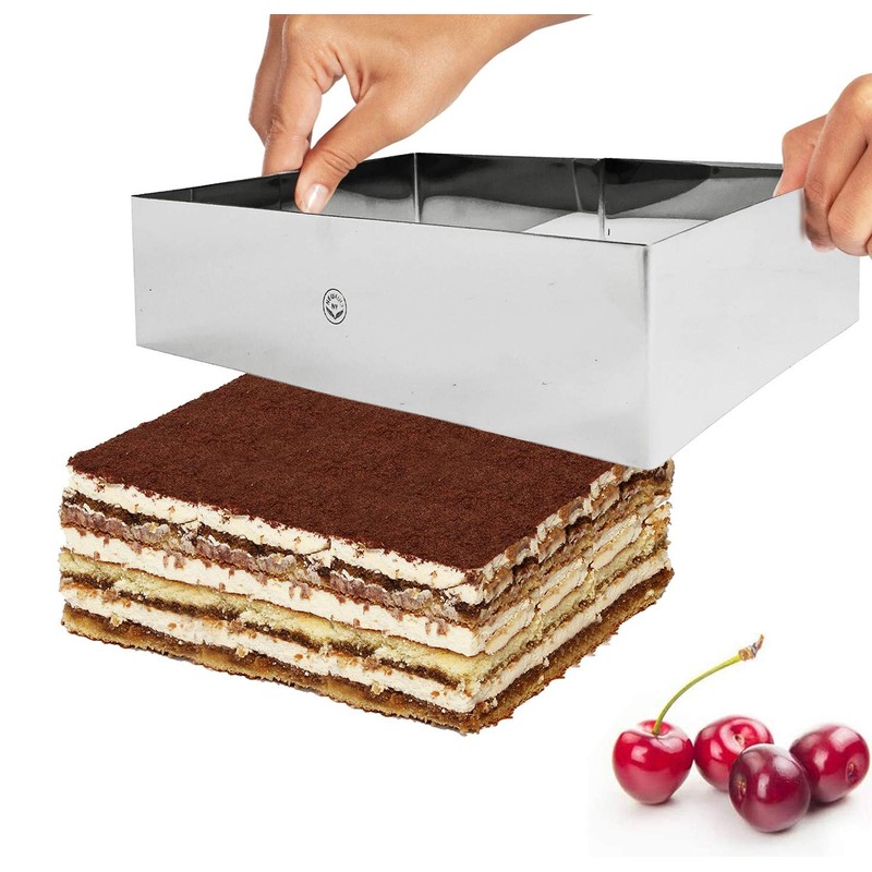 NewlineNY Stainless Steel 3 Sizes Rectangular Molding Forming Layering Cake