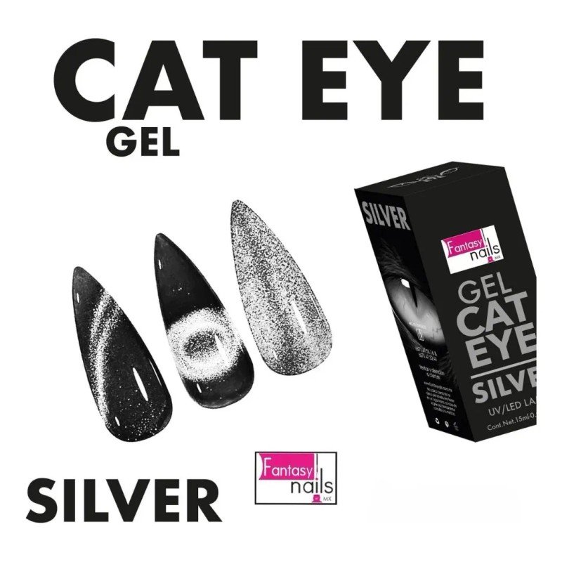 Gel Cat Eye Silver 15 Ml Fantasy Nails Silver