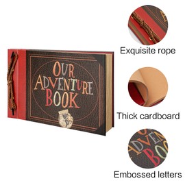 Vienrose Our Adventure Book Up Scrapbook Photo Album DIY Memory Scrap Books Hard Cover Couple Gifts for Couple Boyfriend Gifts