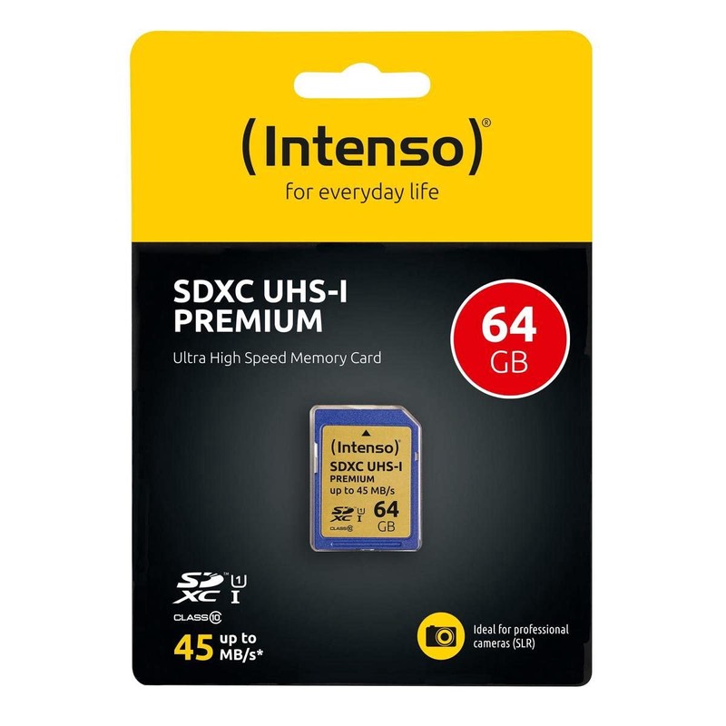 Intenso 3421490 64GB Class 10 UHS-1 SDXC Memory Card