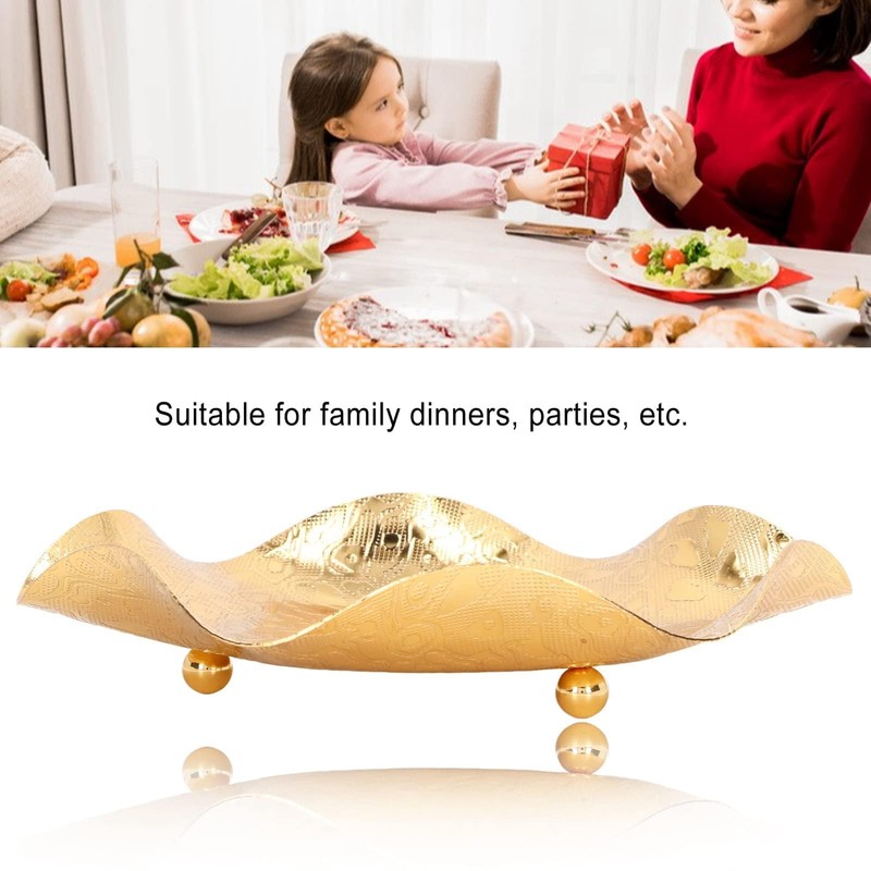 Countertop Fruit Holder Basket, Gold Fruit Storage Bowl Kitchen &
