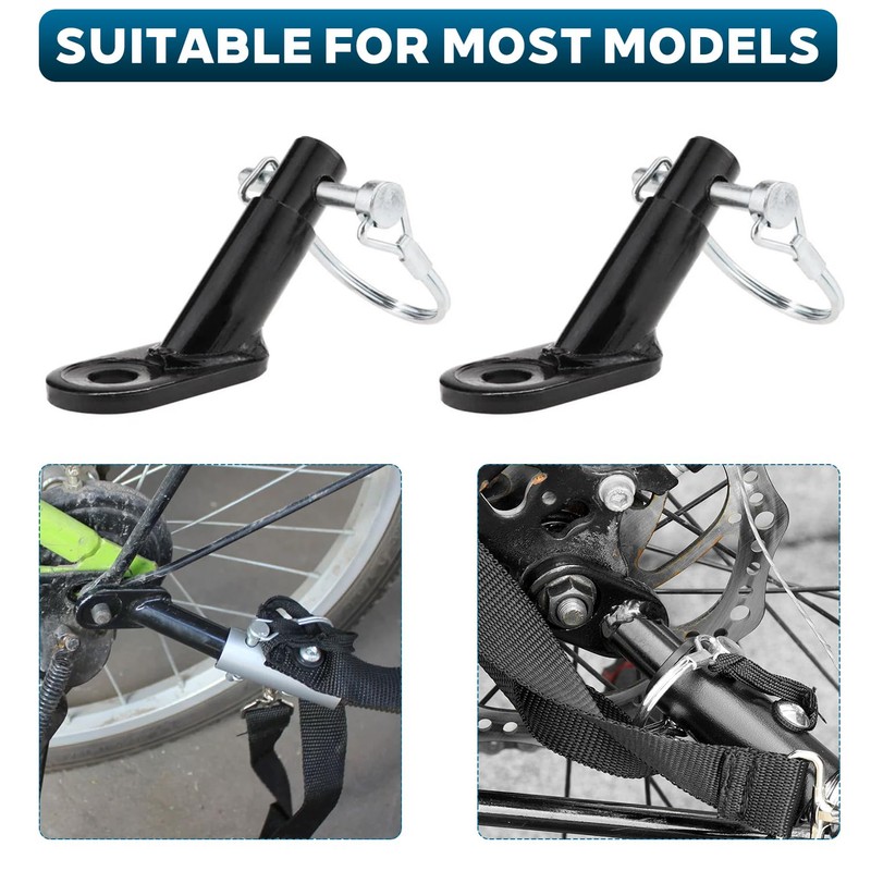 Pack of 2 Bicycle Trailer Coupling with Locking Pin Towing