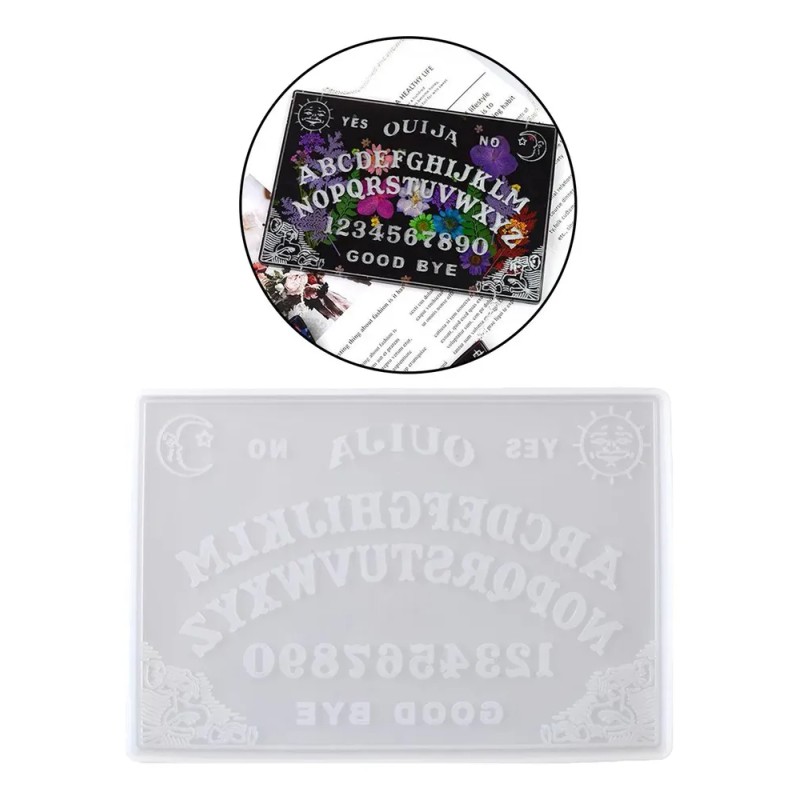 Molde De Resina De Silicona Ouija Para Rectángulo
