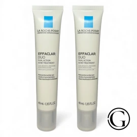 La Roche-Posay LOT OF 2 La Roche-Posay Effaclar Duo Dual Action Acne Treatment 1.3 oz DISCONTIN