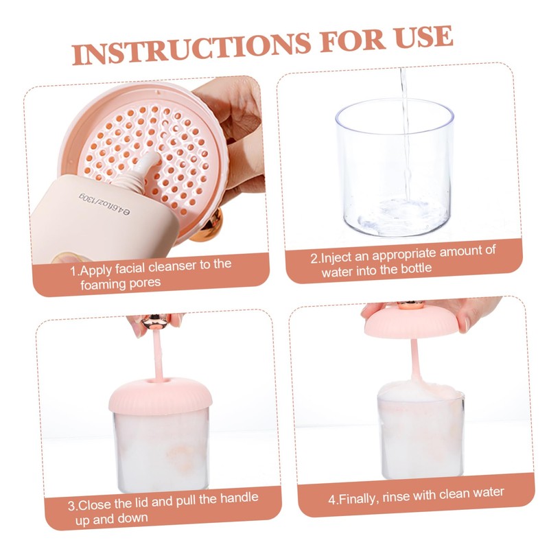 Ipetboom 3sets Marshmallow Maker Face Cleanser Foam Maker Quick Foaming