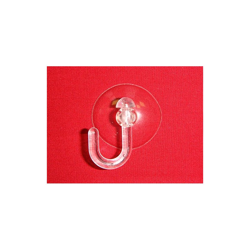 gartenmoebel-einkauf 20 x Suction Cups with Hooks, 35 mm, Transparent,