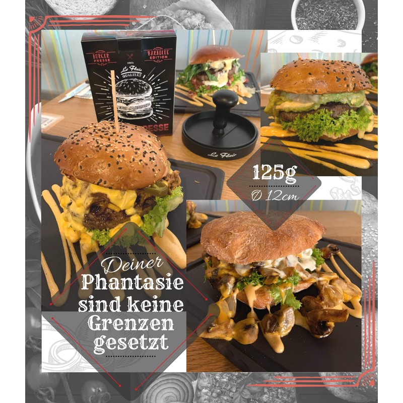 Le Flair® Aluminium Burger Press Made of High-quality Aluminium -