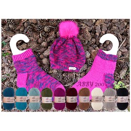 100 g Abby 200 Knitting Yarn Plain Sock Yarn Sock Wool Hosiery Yarn Choice of Colours Colour: Bordeaux