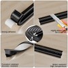 V Shape Foam Weather Stripping Door Seal Strip 2Pcs×26ft Black,