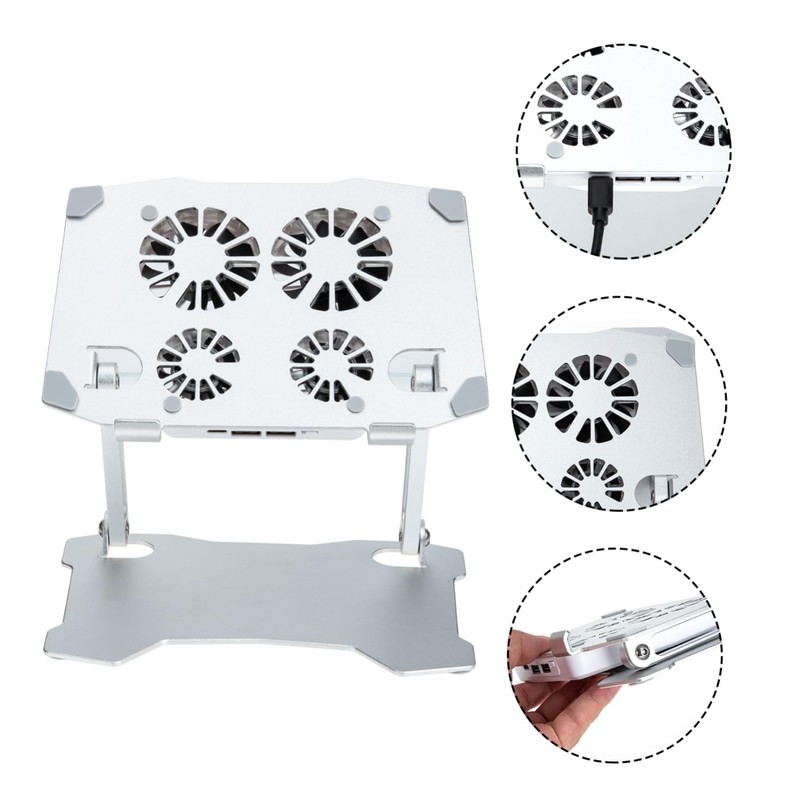 TEHAUX Adjustable Laptop Stand with Cooling Fan Ergonomic Computer Holder