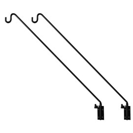 MIXXIDEA 2 Packs Heavy Duty Extended Reach Wall Mounted Deck Hook Wall Pole, Wall Bracket Direction and Length Adjustable Plant Bracket for Bird Feeders, Planters, Suet Baskets, Lanterns, Wind Chimes