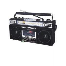 Supersonic SC-3201BT 4-Band Bluetooth Radio, USB & Cassette Player Boom Box