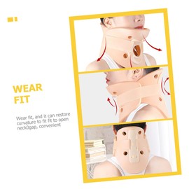 Baluue 2pcs Breathable Split-type Neck Bracer Adjustable Cervical Support Collar for Neck Lightweight Comfortable and Fixing Tool for Adults