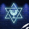 Hanukkah Star of David & Menorah Neon Sign - Jewish