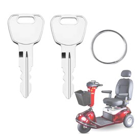 Replacement Keys Compatible for Shoprider Mobility Scooters Cutie L, Dasher 3/4/9, Scootie, Sprinter, Sunrunner 3/4, Start Electric Scooter, 2Pcs