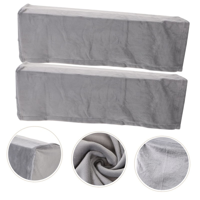 CORHAD 2Pcs Elastic Armrest Cover Grey Sofa Armrest Protector for