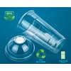 Golden Apple Cup series, 24oz Clear Plastic cups with Dome