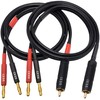 CESS-152-3f Banana Plug to RCA Cable, Phono Banana Speaker Cable,