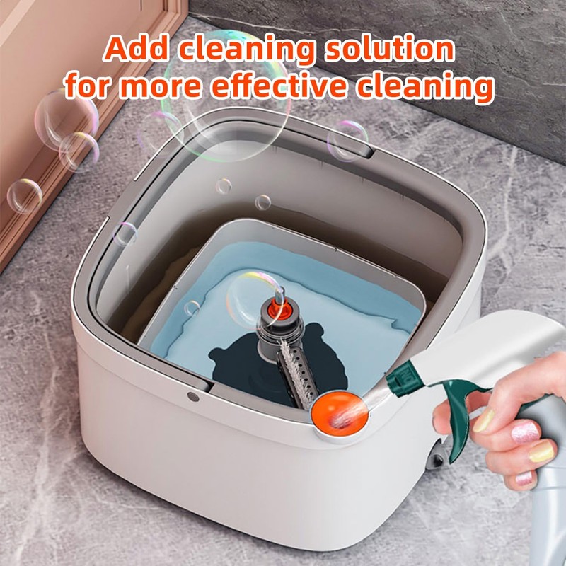 KZKR Spin Mop and Bucket Set with Self Separation Dirty