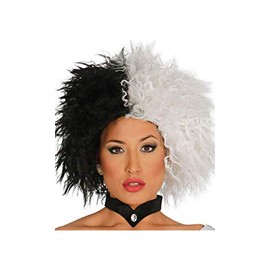 Fiestas Guirca Evil Madame Dog Lover Black and White Wig - One Size